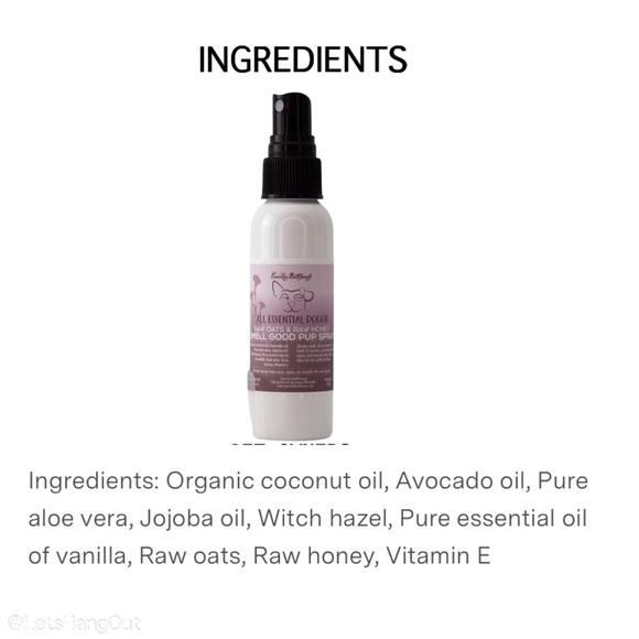 CLEARANCE- Country Bathhouse Pup Spray - Raw Oats,Raw Honey - Picture 4 of 5